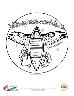 Metis Womens Circle Colouring Page